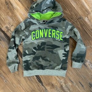 Converse Kids Camouflage Hoodie - Green and Gray